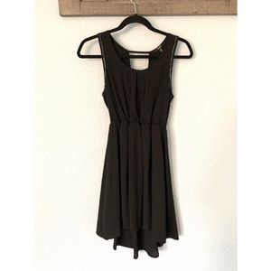 Papaya Fit & Flare Sleeve Less Dress Small Brown